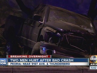 Two men hurt after crash in Peoria