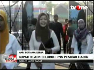 Hari Pertama Kerja, PNS Garut Banyak yang Telat dan Bolos