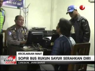 Sopir Bus Maut Rukun Sayur Serahkan Diri ke Polisi
