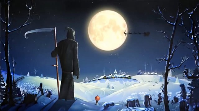 Невезучая Смерть Джи Смерть Джи и Санта (Смешная короткометражка).