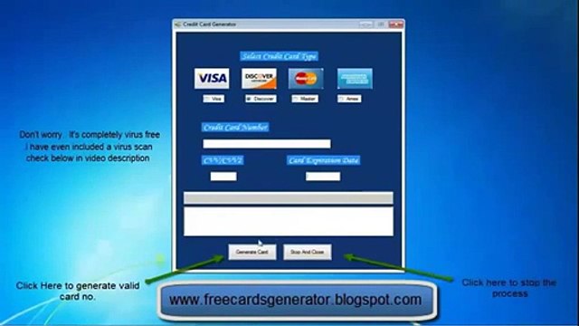 Working Credit Card number Generator 2016 With CVV.
