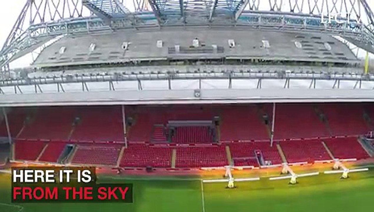 Amazing drone footage from Anfield