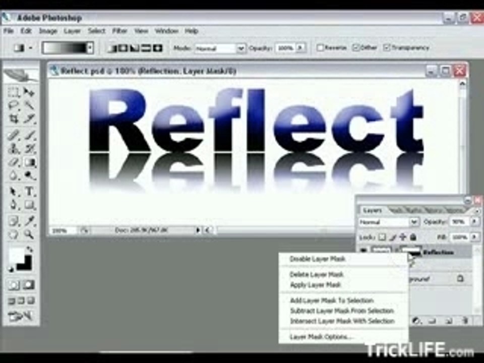 How to create reflections