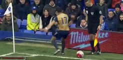 Alexis Sanchez has a seat in a Goodison Park front row seat