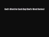 Read God's Word for Each Day (God's Word Series) Ebook Free