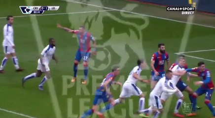 Scott Dann pulled Robert Huth's jersey off in the penalty area - No penalty call