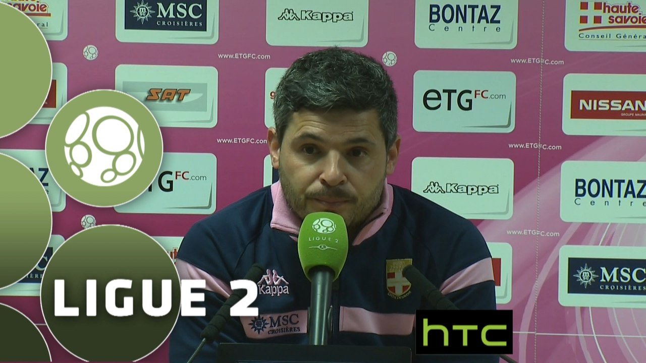 Conférence de presse Evian TG FC - FC Sochaux-Montbéliard (0-0) : Romain REVELLI (EVIAN) - Albert CARTIER (FCSM) - 2015/2016