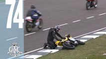 Gordon Russell's Yamaha TZG tumbles at Goodwood