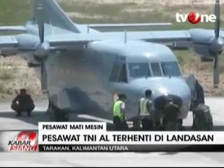 Pesawat TNI AL Mogok di Runway Bandara Juwata Tarakan   KanalOne CMS