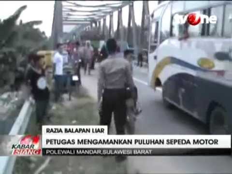 Polisi Bubarkan Paksa Aksi Balap Liar di Polewali Mandar