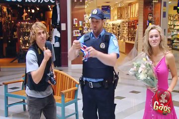 Tying shoes together prank