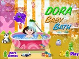 Dora Baby Bathing gameplay for little girls # Play disney Games # Watch Cartoons