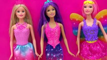 Barbie RAINBOW Easy Dress Up Dolls Mermaid Fairy Princess Fairytale Cookieswirlc Toy Video