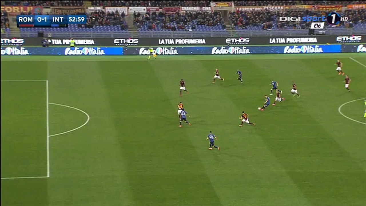 0-1 Ivan Perišić Goal Italy Serie A - 19.03.2016, AS Roma 0-1 Inter Milano