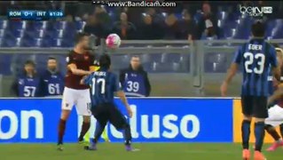 Horror foul by Gary Medel in Pjanic - Roma 0 -1 Inter- 19.03.2016