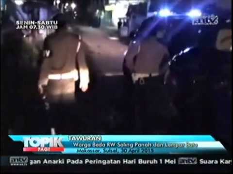 Warga di Makassar Saling Panah dan Lempar Batu