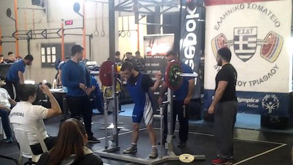 Hellenic Challenge II, 2nd attempt squat 100kg, Open -75kg