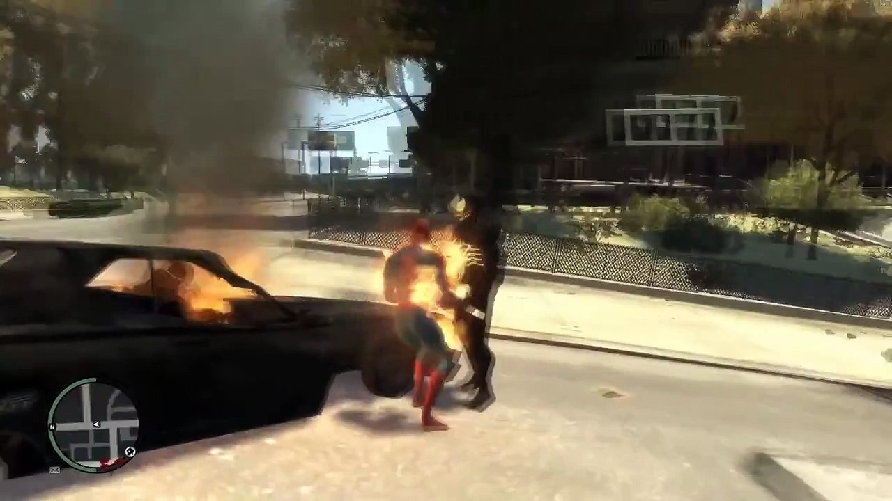 GTA 4: SPIDERMAN VS VENOM! Spiderman Mod With Webs VS Venom (GTA Spiderman VS Venom Mod)