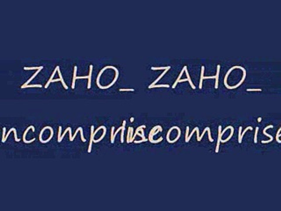 Zaho - Incomprise
