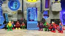 Superheroes Marvel vs DC Comics Epic Battle with Batman and Superman Fighting Spiderman