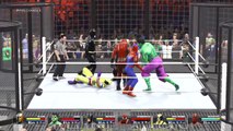 WWE 2K15 - Hulk vs Wolverine vs Deadpool vs Deathstroke vs Batman vs Spiderman