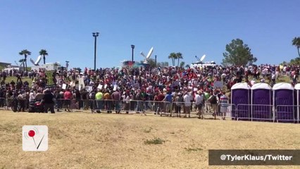 Protests at Trump Rally, Sheriff Joe Arpaio Personally Polices
