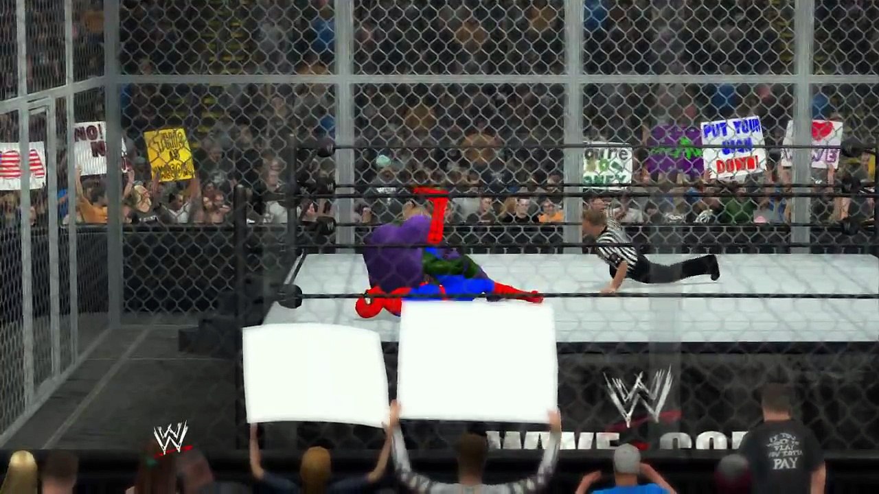 Spiderman vs Green Goblin - HELL IN A CELL MATCH - WWE 2K15