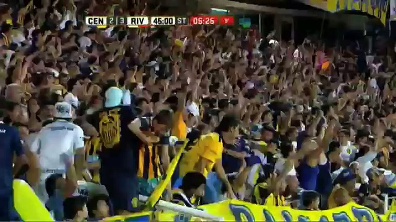 Gol de Larrondo. Central 3 - River 3. Fecha 4. Primera División 2016.