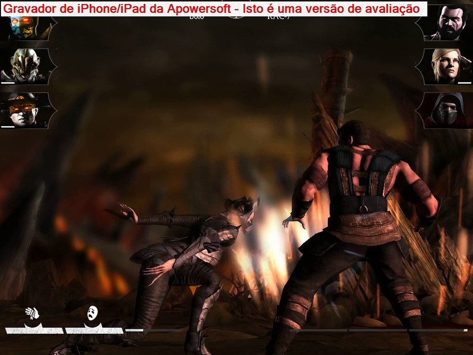 MORTAL KOMBAT X IPAD - Guerra de facções MODO NORMAL3-TIME REPTILE KRAKEN, KITANA IMPERATRIZ SOMBRIA E KUNG LAO ESPECTRO