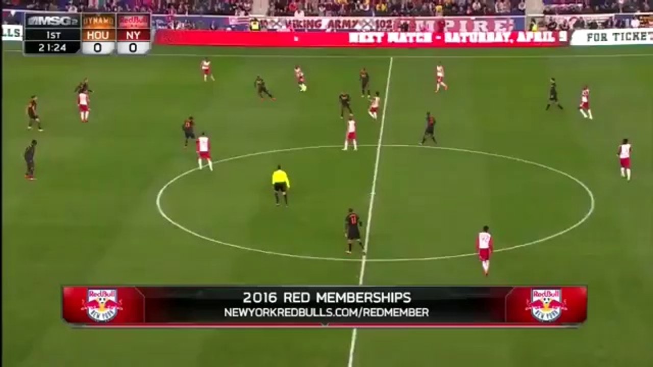 GOAL: Sacha Kljestan scores the Red Bulls' first goal of the season - New York Red Bulls vs. Houston Dynamo - MLS 19/03/2016