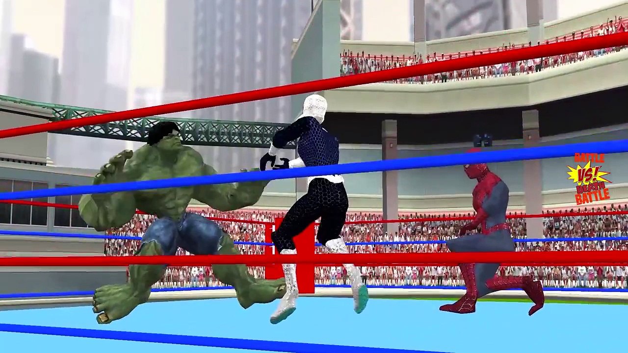 Spiderman Vs Hulk Vs Batman Vs Captain America Cartoons Heavy Weight Championship Epic Battles