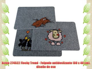 Xclou 274522 Flocky Trend - Felpudo antideslizante (60 x 40 cm) diseño de oso