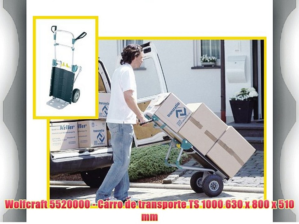 Wolfcraft 5520000 - Carro de transporte TS 1000 630 x 800 x 510 mm