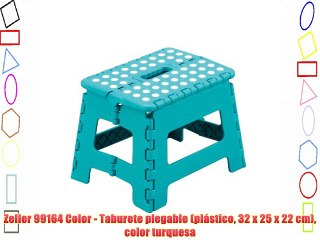 Zeller 99164 Color - Taburete plegable (plástico 32 x 25 x 22 cm) color turquesa
