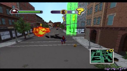 Ultimate Spider-Man PS2 Gameplay #3 [Spidey vs Rhino+Venom vs Army]