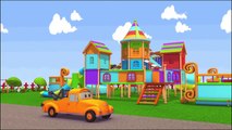Carro de policía y Tom la grúa | Autos y camiones dibujos animados para niños