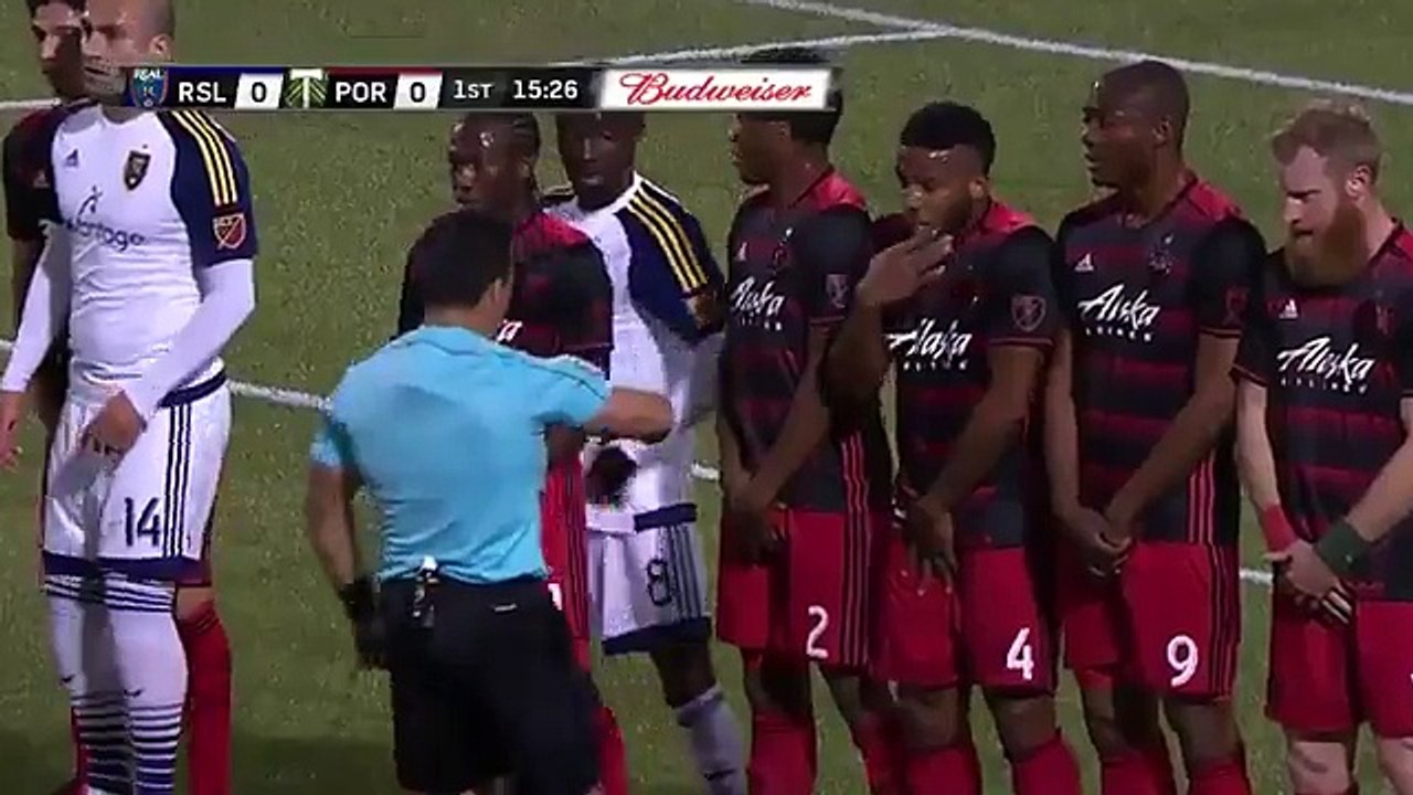 GOAL: Joao Plata scores a stunner off a freekick - Portland Timbers vs Real Salt Lake - MLS - 19/03/2016