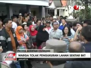 Pengukuran Tanah Sodetan Kali Ciliwung Berlangsung Ricuh