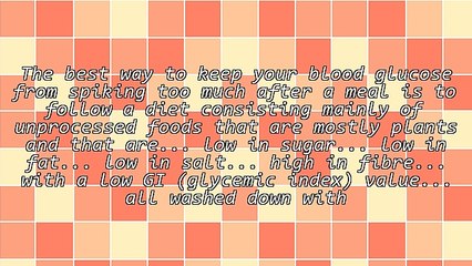 A New Trick to Reduce Blood Sugar?