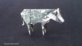 Money Origami COW - Dollar Bill Art