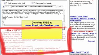 Free Links Cloaker Software PHP HTACCESS FRAMES Link Cloaking