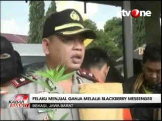 Polisi Bekuk Pengedar Ganja Melalui Media Online di Bekasi