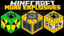 Minecraft: MORE EXPLOSIVES (Nuclear Bomb, Supernova, Timed TNT & More) Mod Showcase