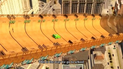 Cars Songs For Kids ♪ This is the Way we Laugh and Play ♪ Cars Green and Pink Lightning McQueen