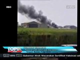 Pesawat Terbakar Saat Mendarat di Bandara Pondok Cabe