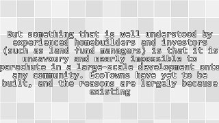 Do EcoVillages and Other Sustainable Developments Inform UK Housing Concepts?