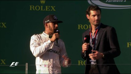 Interview Hamilton Grand Prix d'Australie CANAL+ Sport