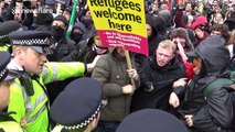 Scuffles as Britain First confronted by anti-fascists