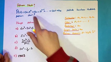 POLİNOMLAR 1 - Polinom Kavramı