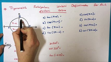 TRİGONOMETRİ - 2 - Öğretici Video + 11 Sınıf Yazılı Hazırlık